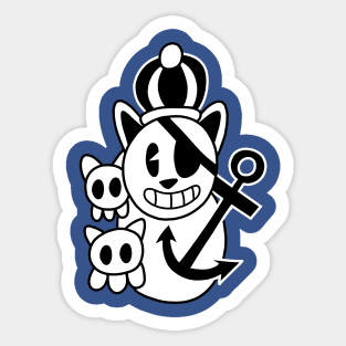 Pirate Cat Royalty Sticker